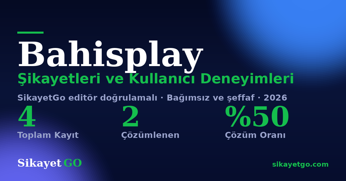 Bahisplay şikayet sayfası kart görseli