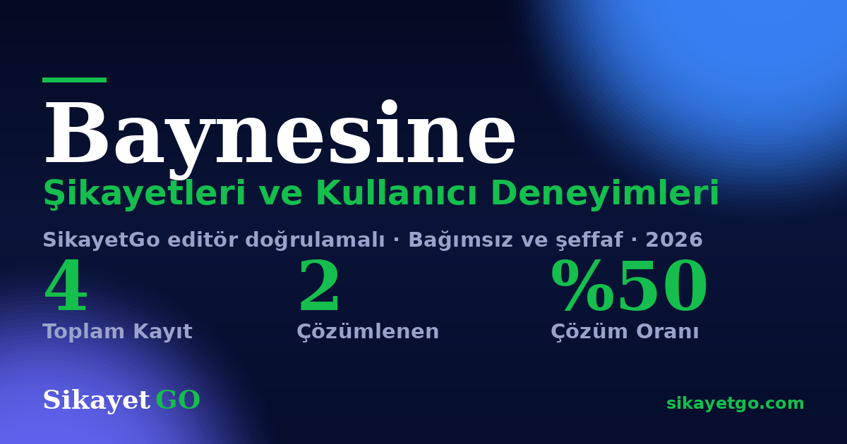 Baynesine şikayet sayfası kart görseli