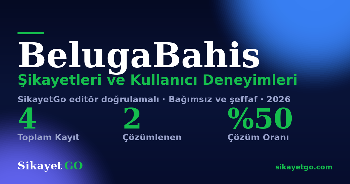 BelugaBahis şikayet sayfası kart görseli