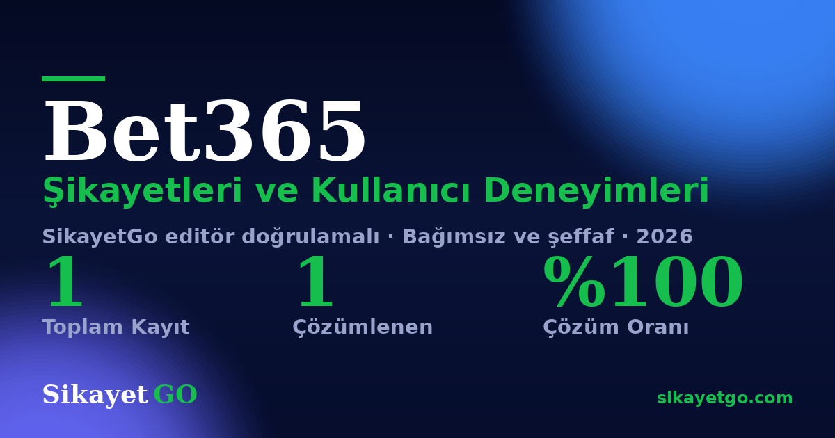Bet365 şikayet sayfası kart görseli