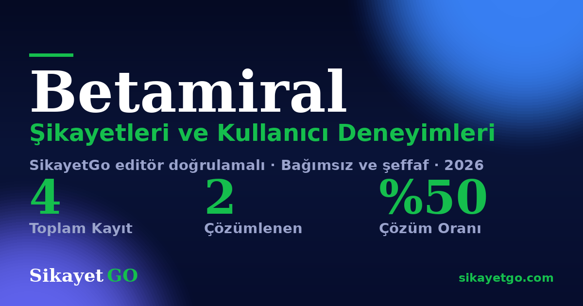 Betamiral şikayet sayfası kart görseli