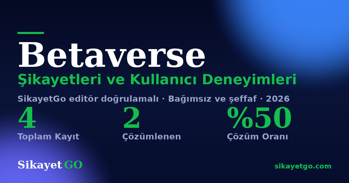Betaverse şikayet sayfası kart görseli