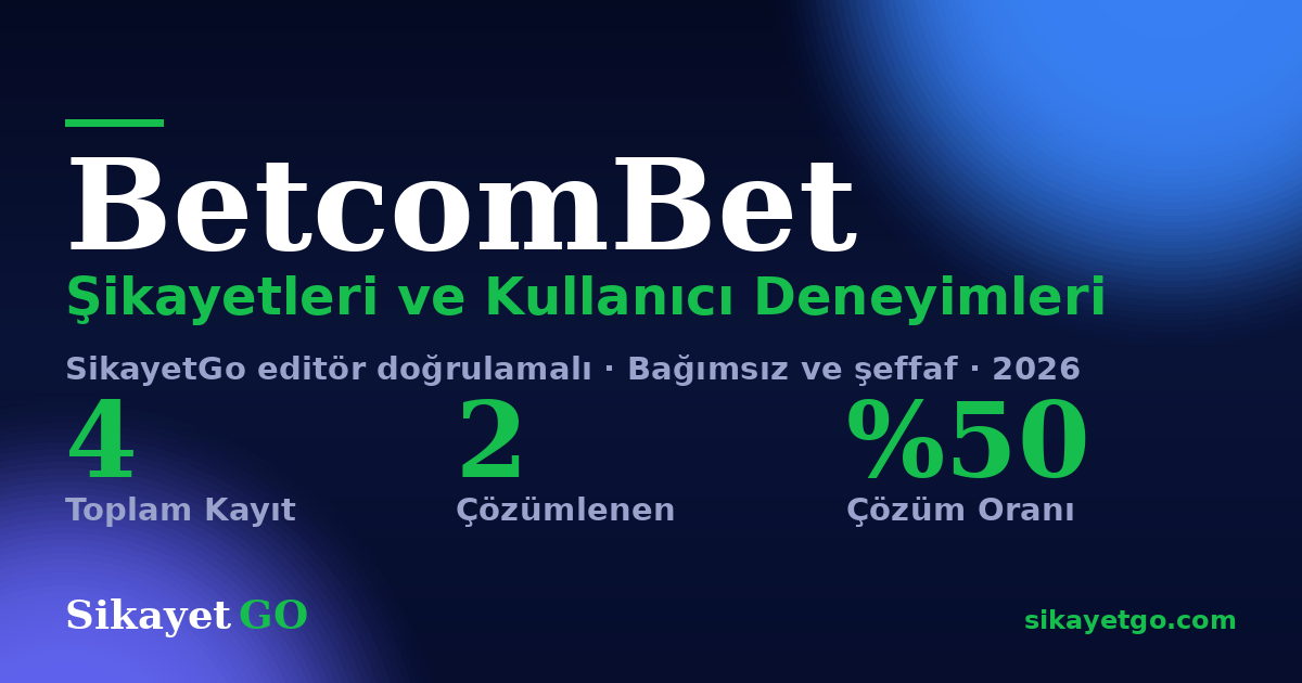 BetcomBet şikayet sayfası kart görseli