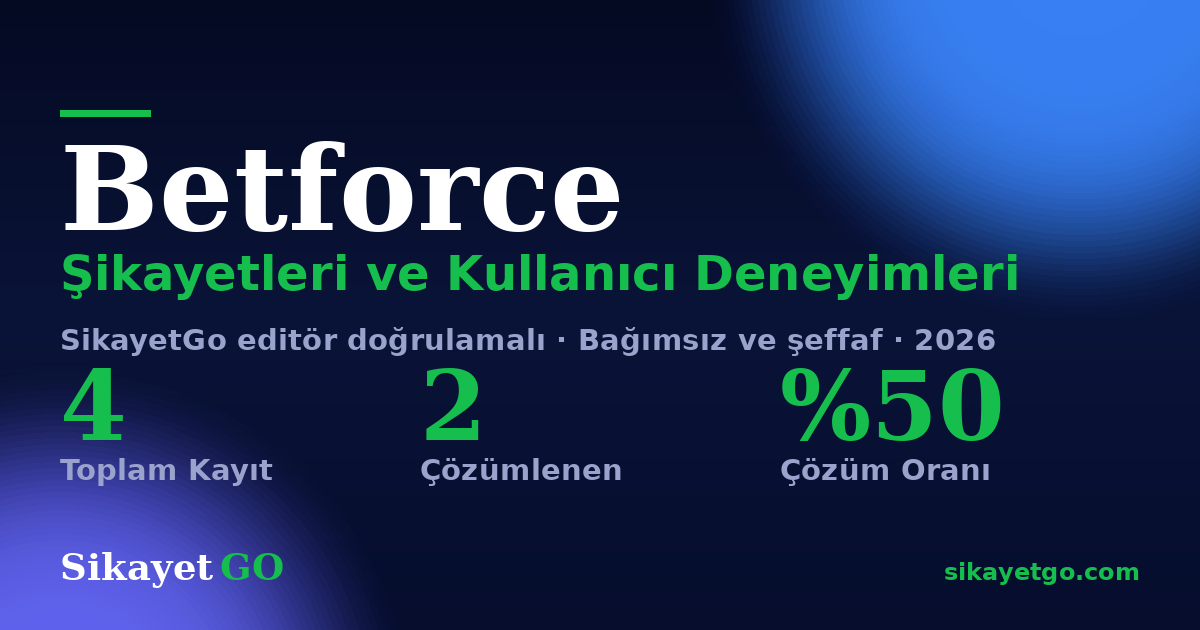 Betforce şikayet sayfası kart görseli