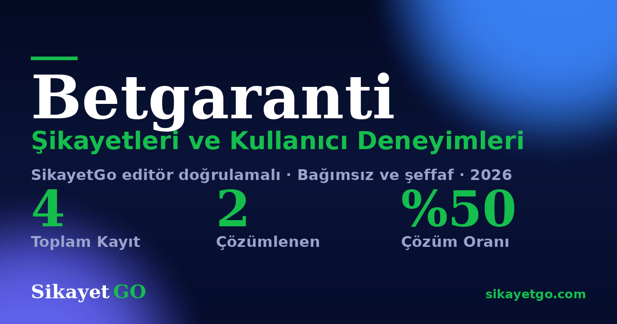 Betgaranti şikayet sayfası kart görseli