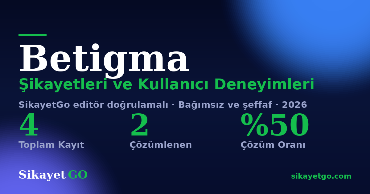 Betigma şikayet sayfası kart görseli