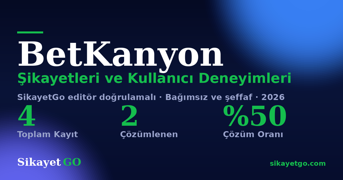 BetKanyon şikayet sayfası kart görseli