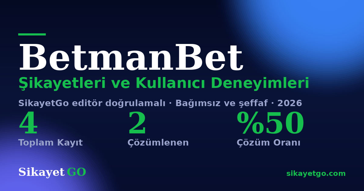 BetmanBet şikayet sayfası kart görseli