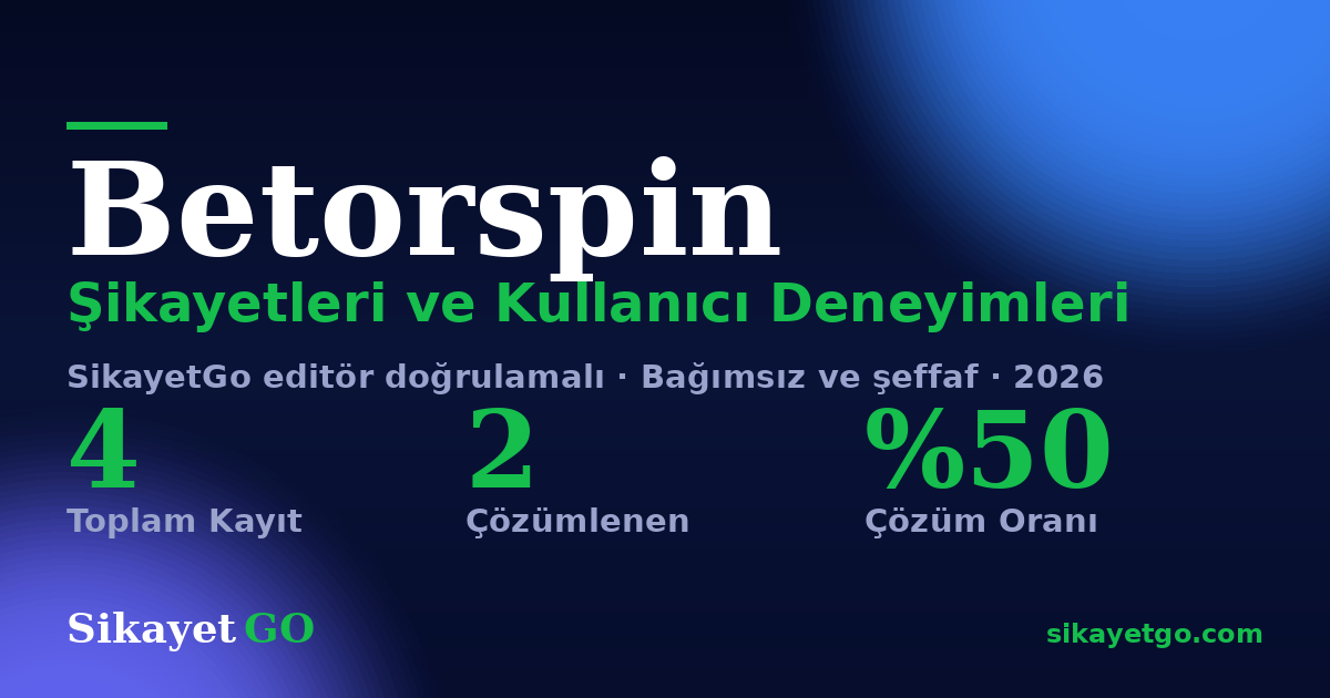 Betorspin şikayet sayfası kart görseli