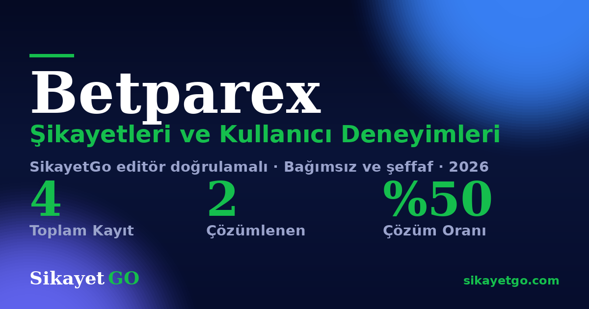 Betparex şikayet sayfası kart görseli