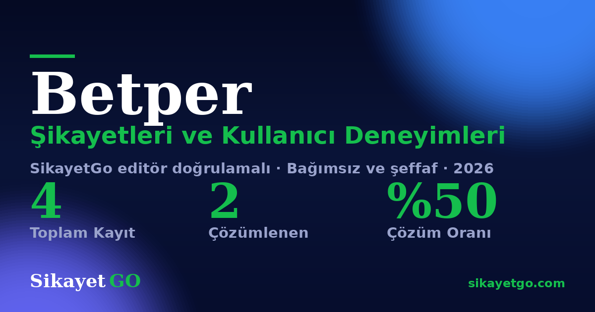 Betper şikayet sayfası kart görseli