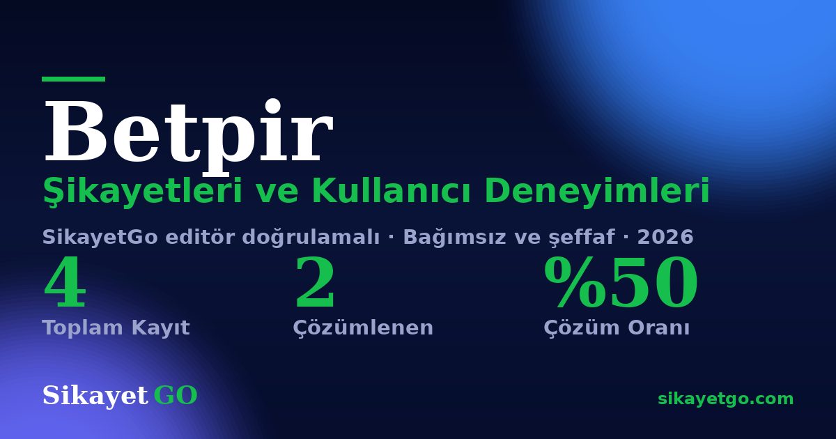 Betpir şikayet sayfası kart görseli