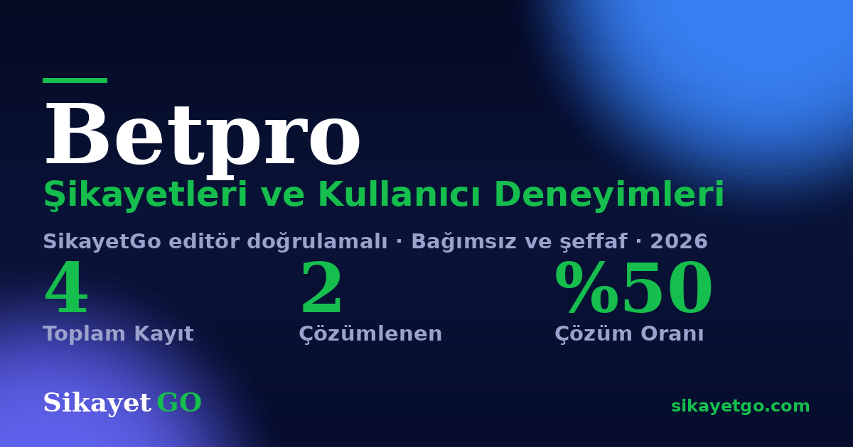 Betpro şikayet sayfası kart görseli
