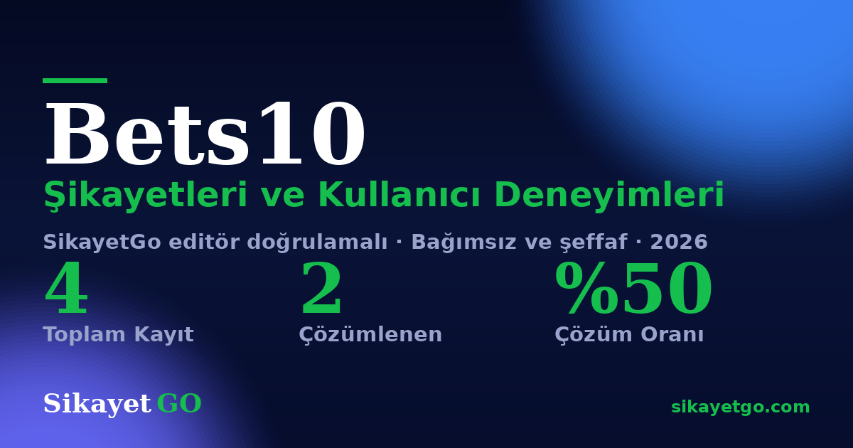 Bets10 şikayet sayfası kart görseli