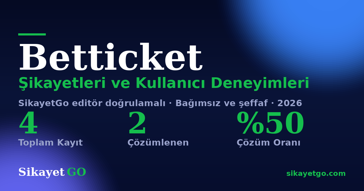Betticket şikayet sayfası kart görseli