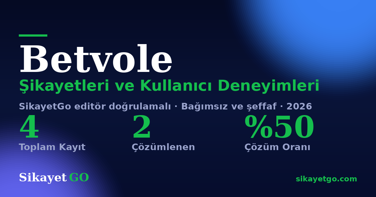 Betvole şikayet sayfası kart görseli