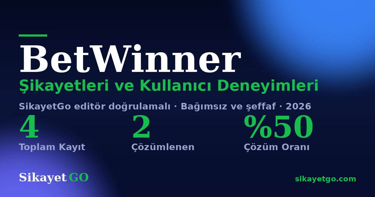 BetWinner şikayet sayfası kart görseli