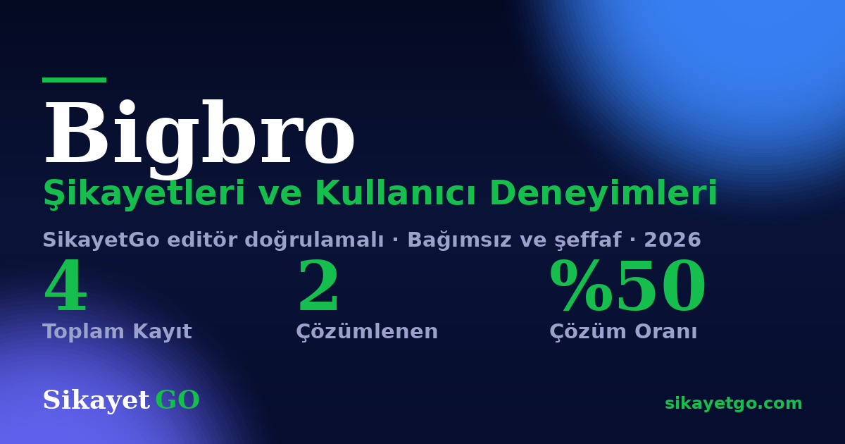 Bigbro şikayet sayfası kart görseli