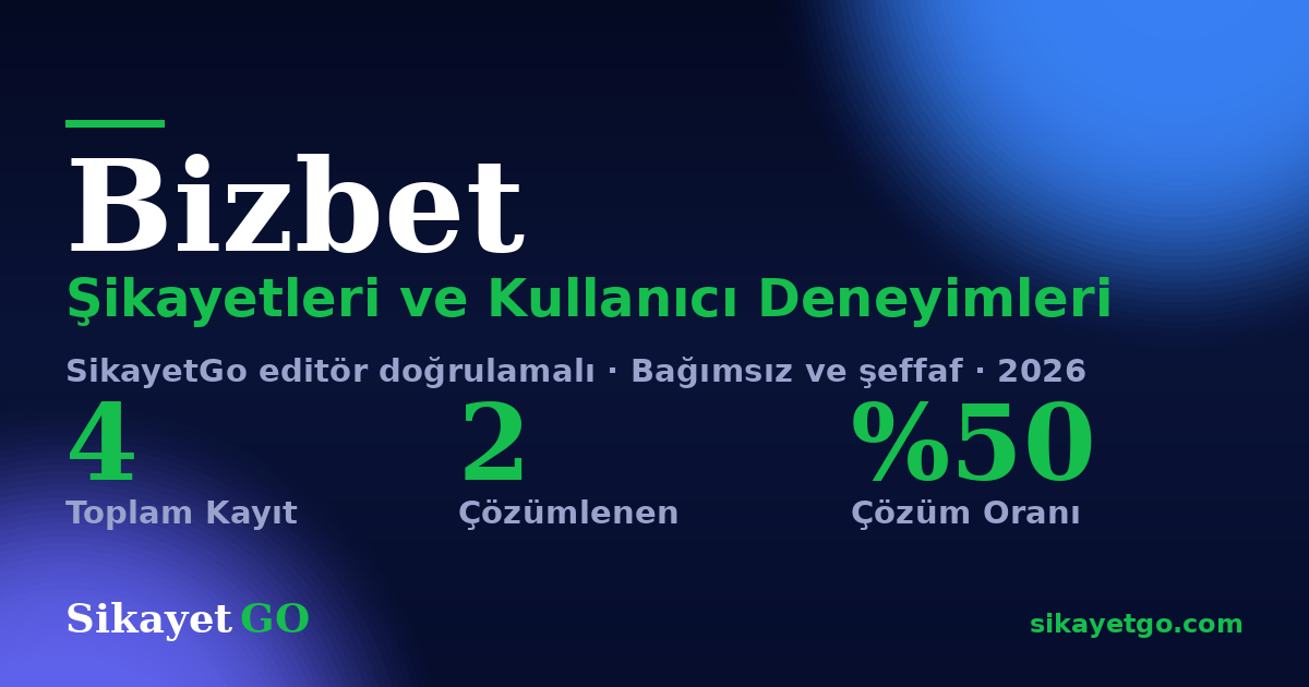 Bizbet şikayet sayfası kart görseli