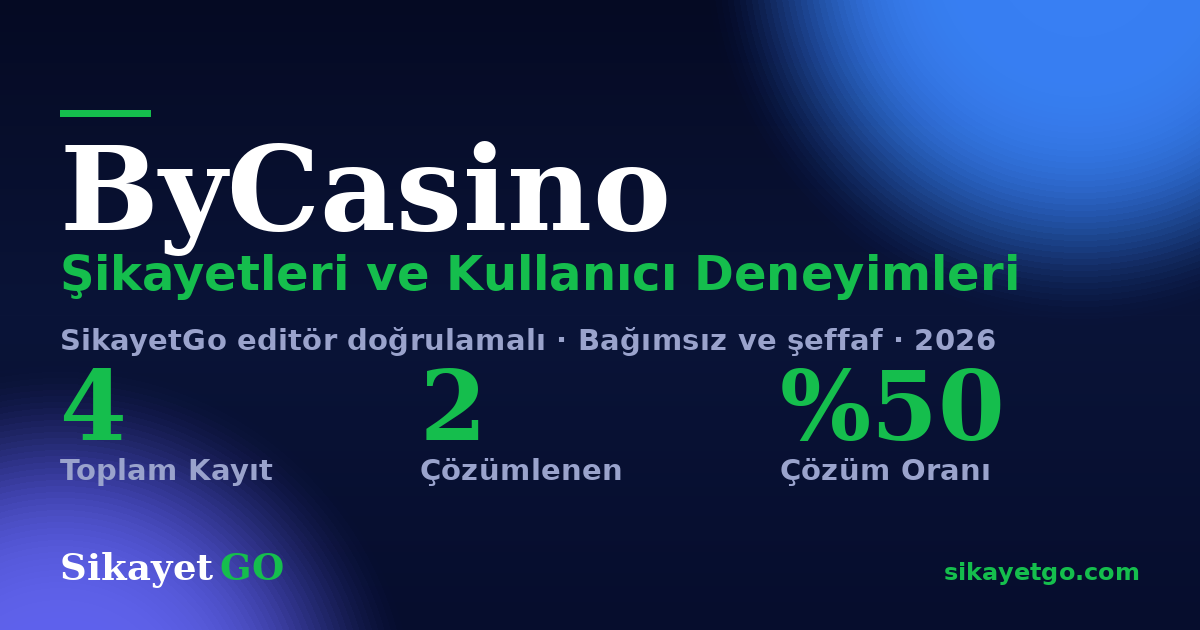 ByCasino şikayet sayfası kart görseli