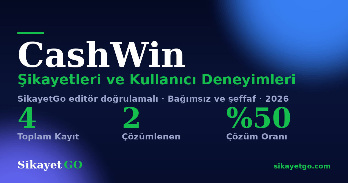 CashWin şikayet sayfası kart görseli