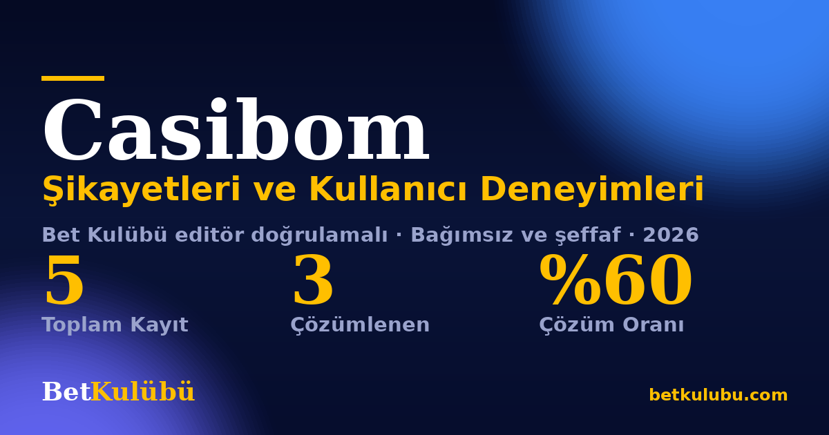Casibom şikayet sayfası kart görseli
