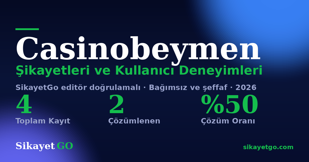 Casinobeymen şikayet sayfası kart görseli