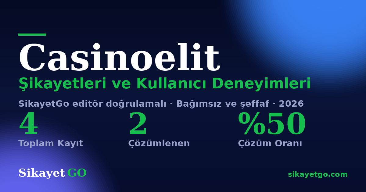 Casinoelit şikayet sayfası kart görseli