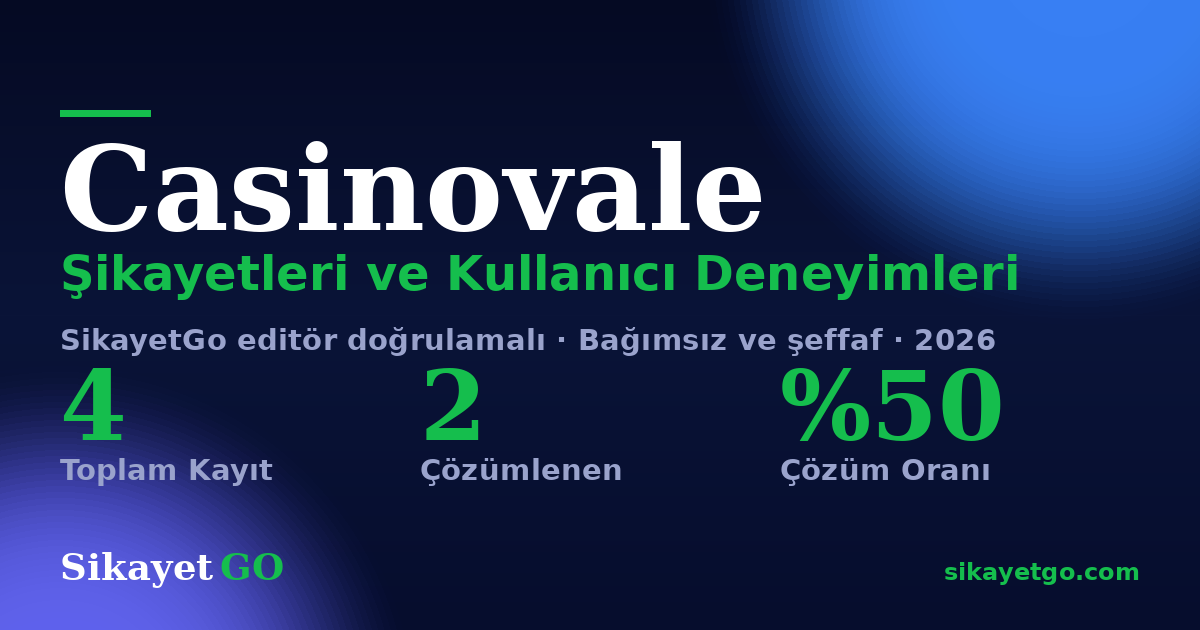 Casinovale şikayet sayfası kart görseli