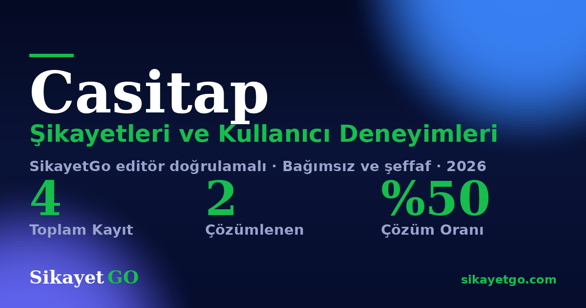 Casitap şikayet sayfası kart görseli