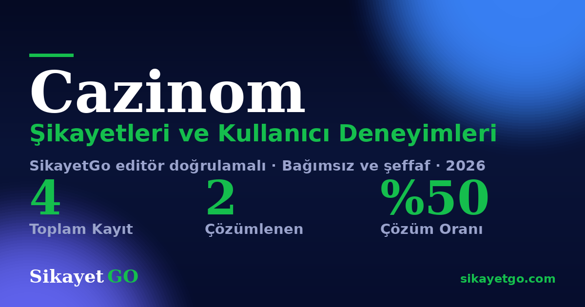 Cazinom şikayet sayfası kart görseli