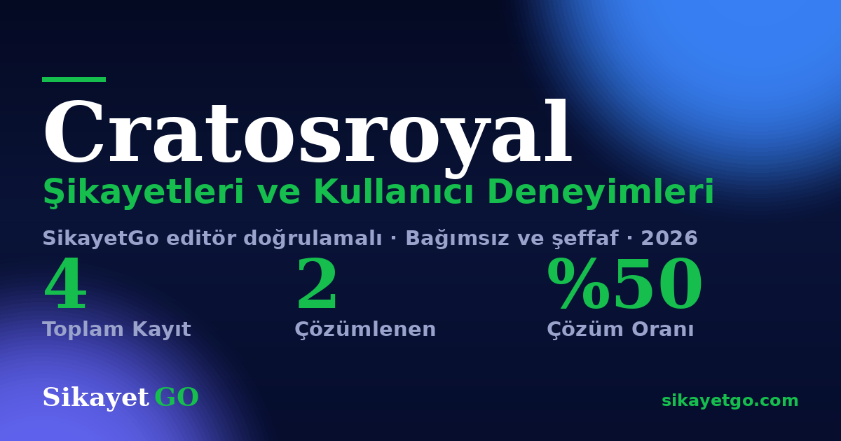 Cratosroyal şikayet sayfası kart görseli