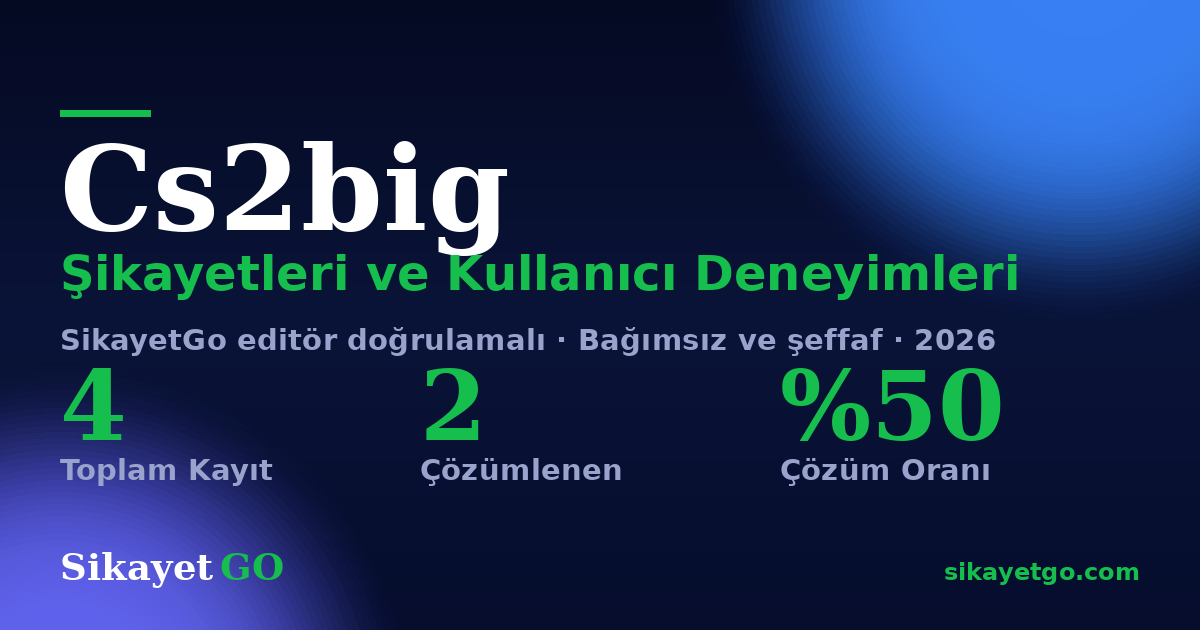 Cs2big şikayet sayfası kart görseli