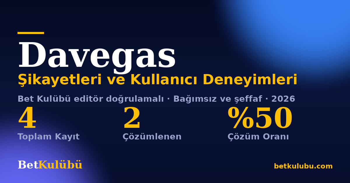 Davegas şikayet sayfası kart görseli