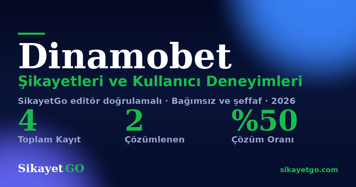 Dinamobet şikayet sayfası kart görseli
