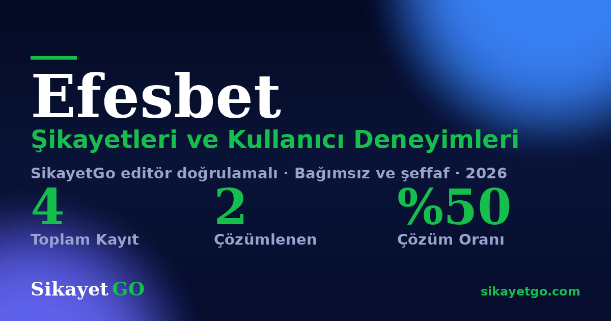Efesbet şikayet sayfası kart görseli