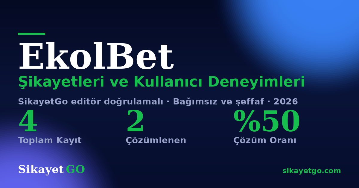EkolBet şikayet sayfası kart görseli