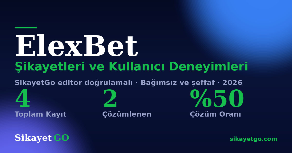 ElexBet şikayet sayfası kart görseli