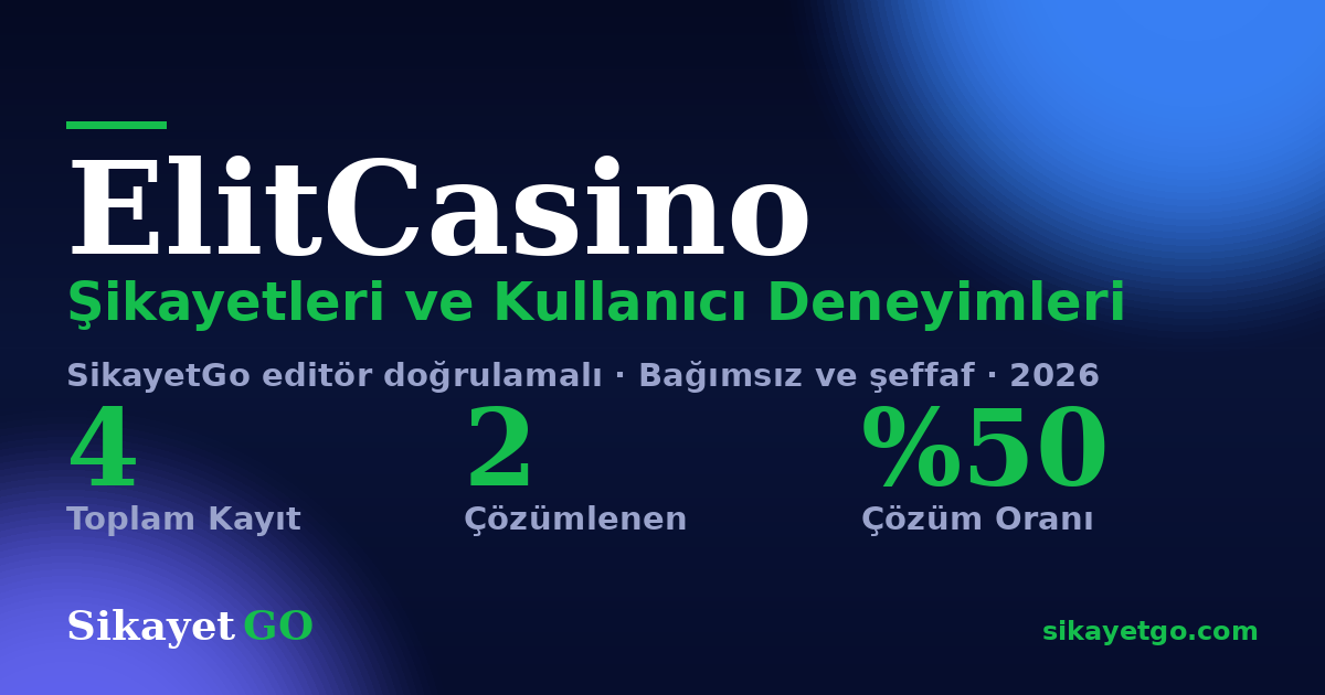 ElitCasino şikayet sayfası kart görseli