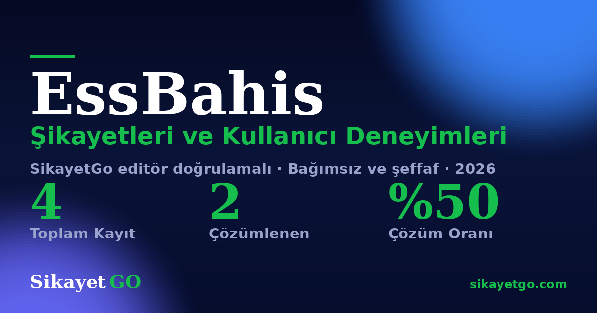 EssBahis şikayet sayfası kart görseli