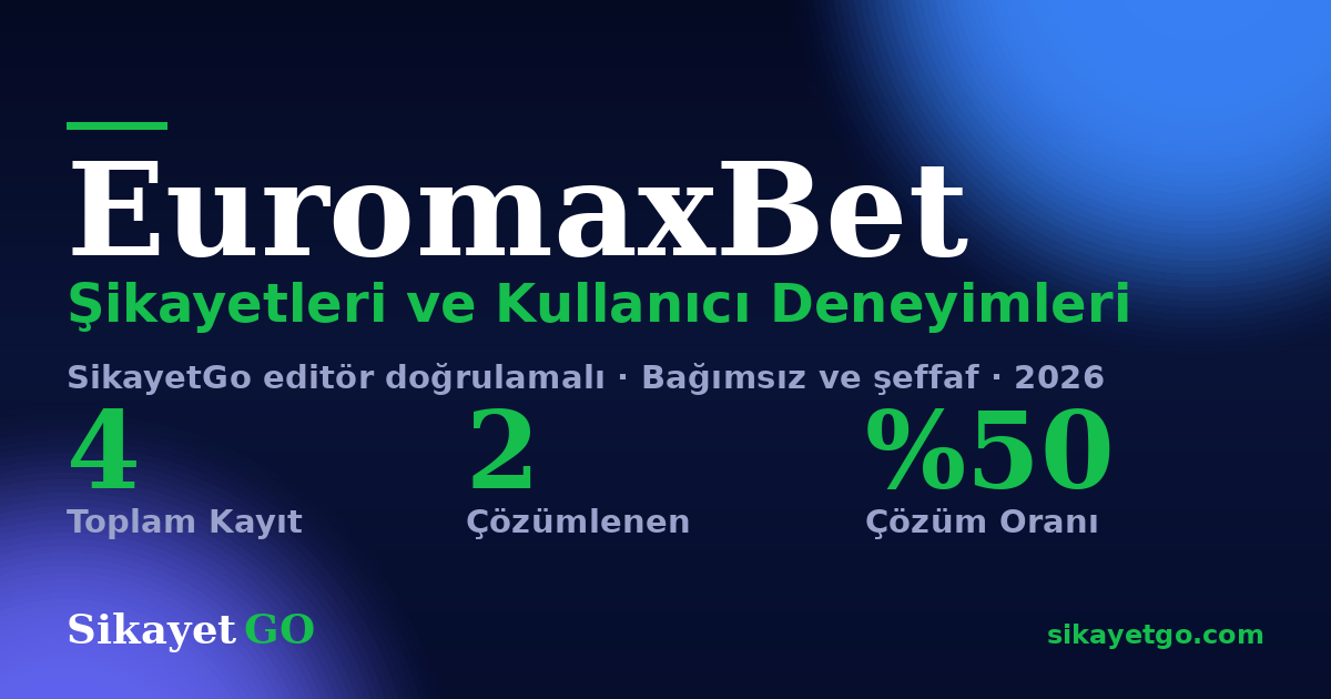 EuromaxBet şikayet sayfası kart görseli