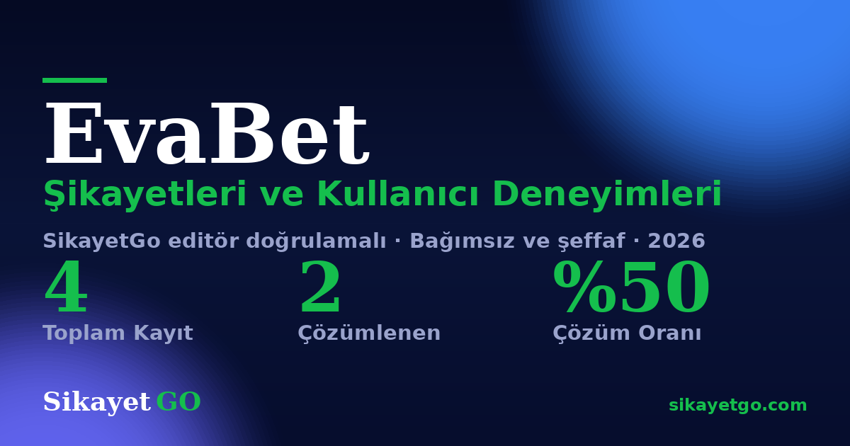 EvaBet şikayet sayfası kart görseli