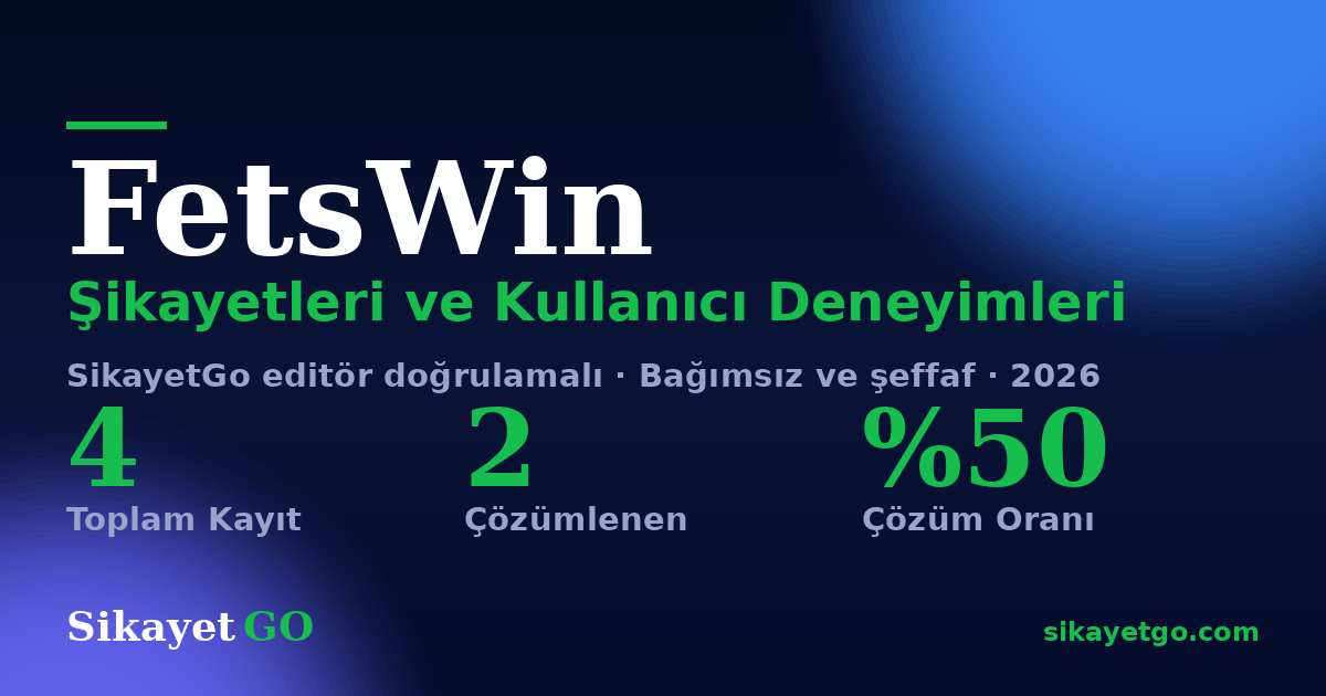 FetsWin şikayet sayfası kart görseli