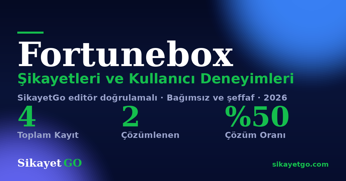 Fortunebox şikayet sayfası kart görseli