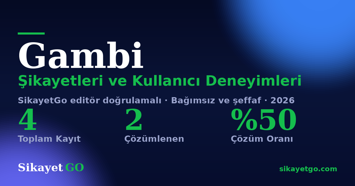 Gambi şikayet sayfası kart görseli