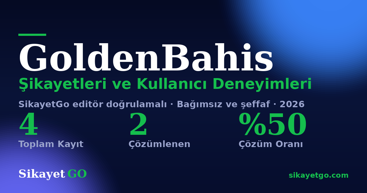 GoldenBahis şikayet sayfası kart görseli