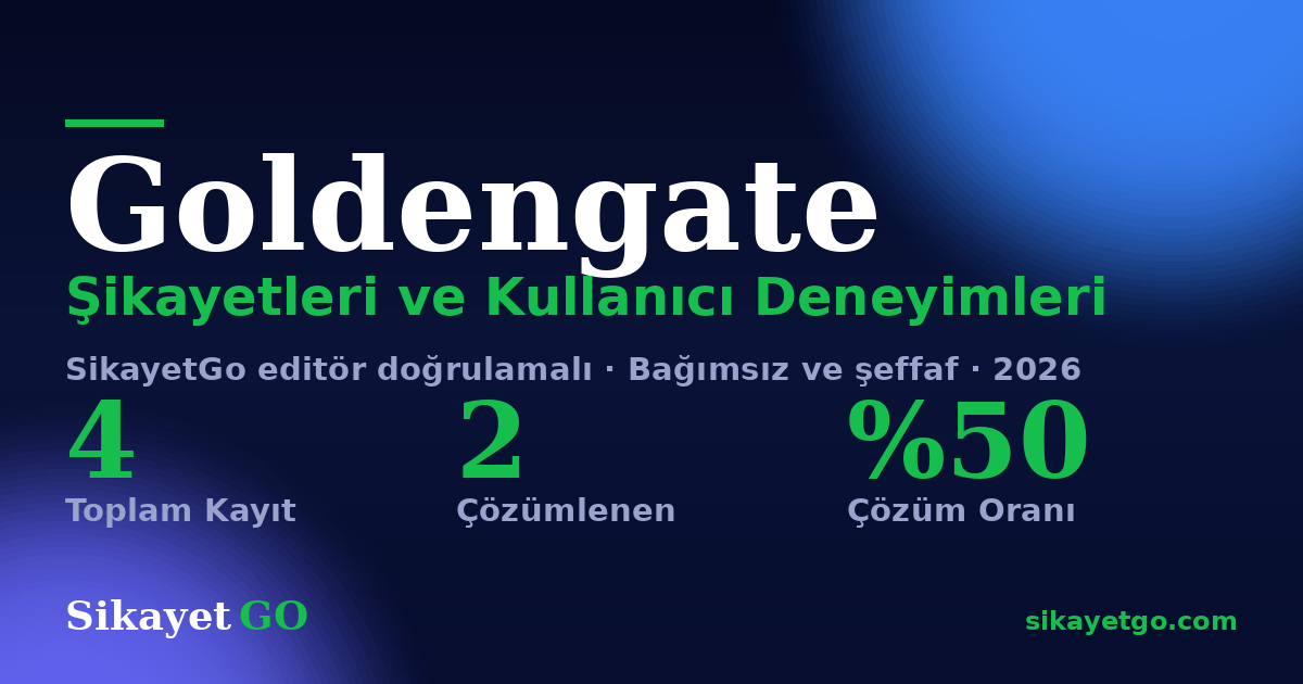 Goldengate şikayet sayfası kart görseli