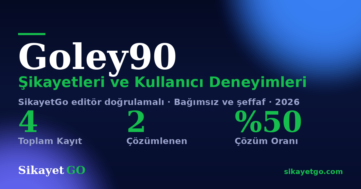 Goley90 şikayet sayfası kart görseli