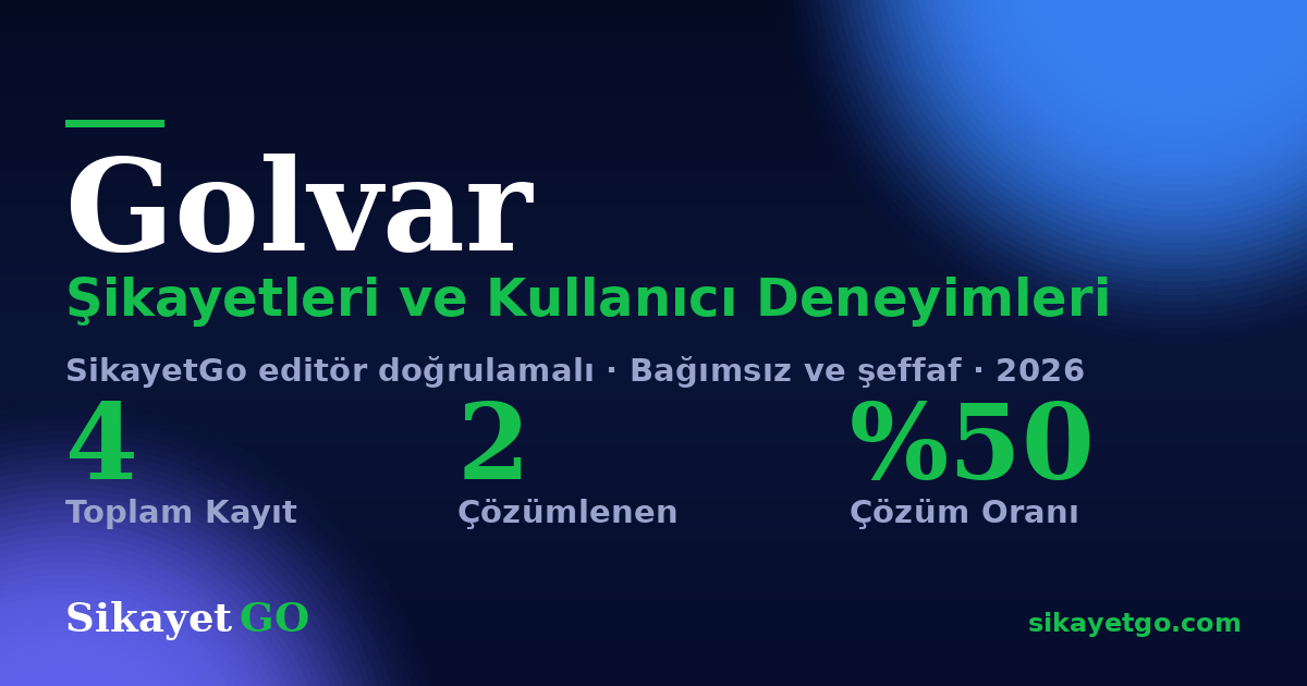 Golvar şikayet sayfası kart görseli