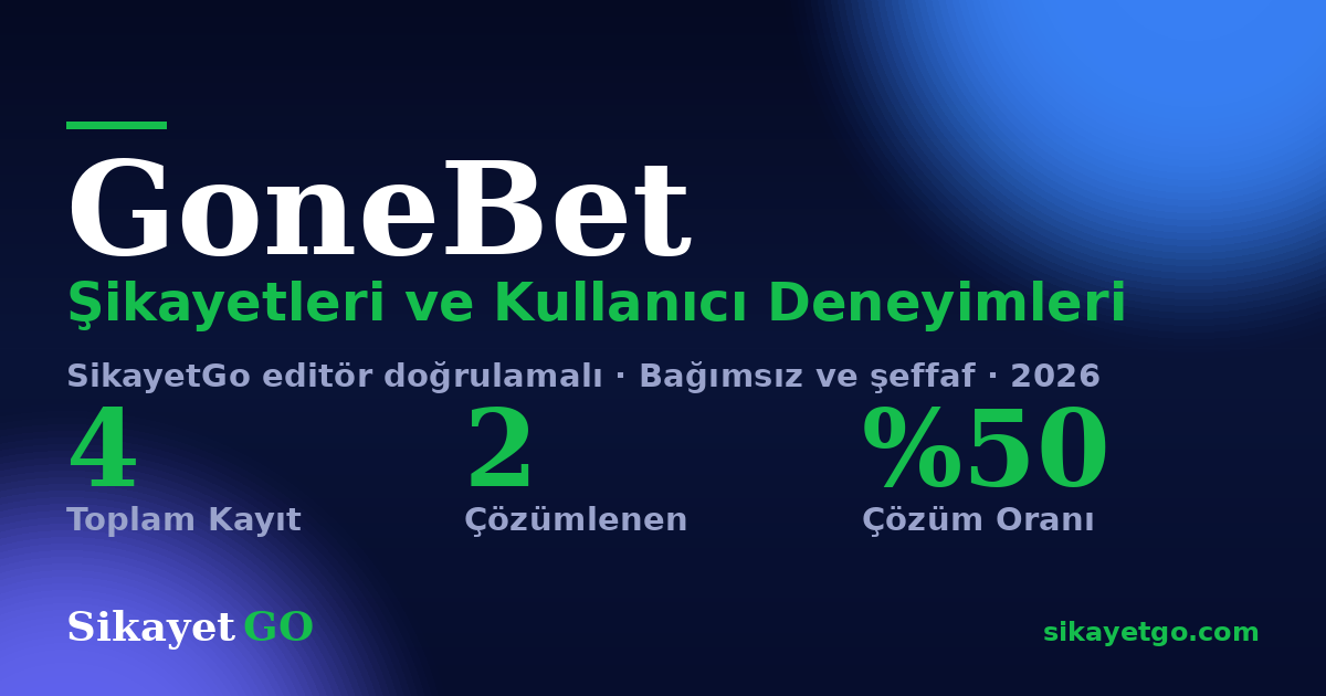 GoneBet şikayet sayfası kart görseli